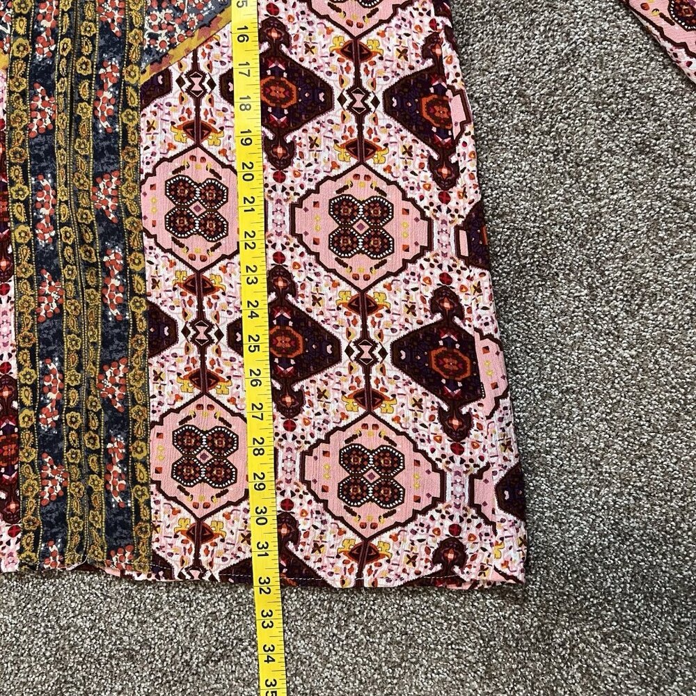 UMGEE Women’s Boho Tunic Mini Dress Small Size Bell Sleeves Rayon - Picture 6 of 12